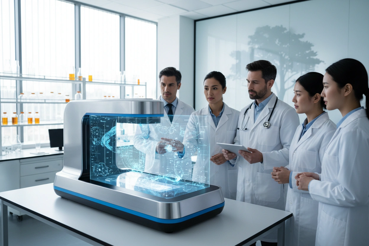 Professional image illustrating The Advantages of Quantum Technology in Diagnostics
