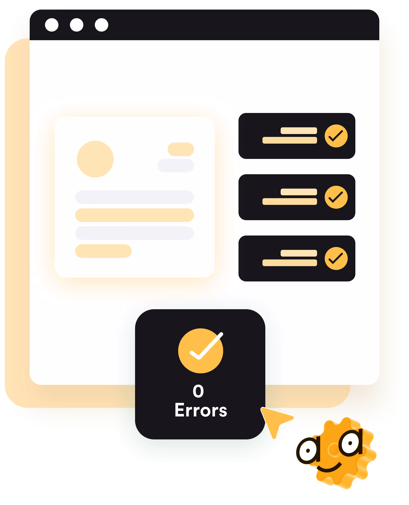 Software robots illustration 0 erros 