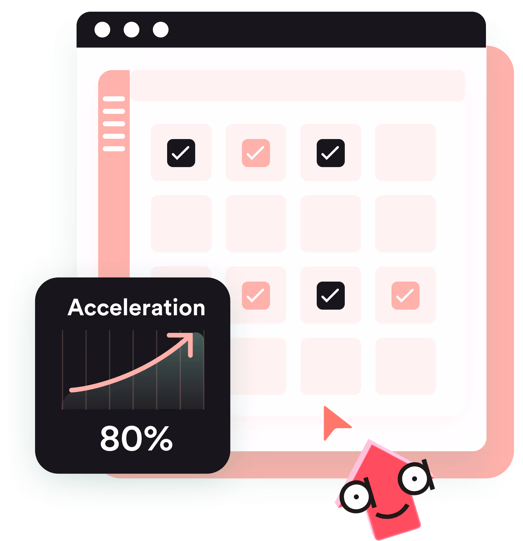Software Robots Illustration with Chart