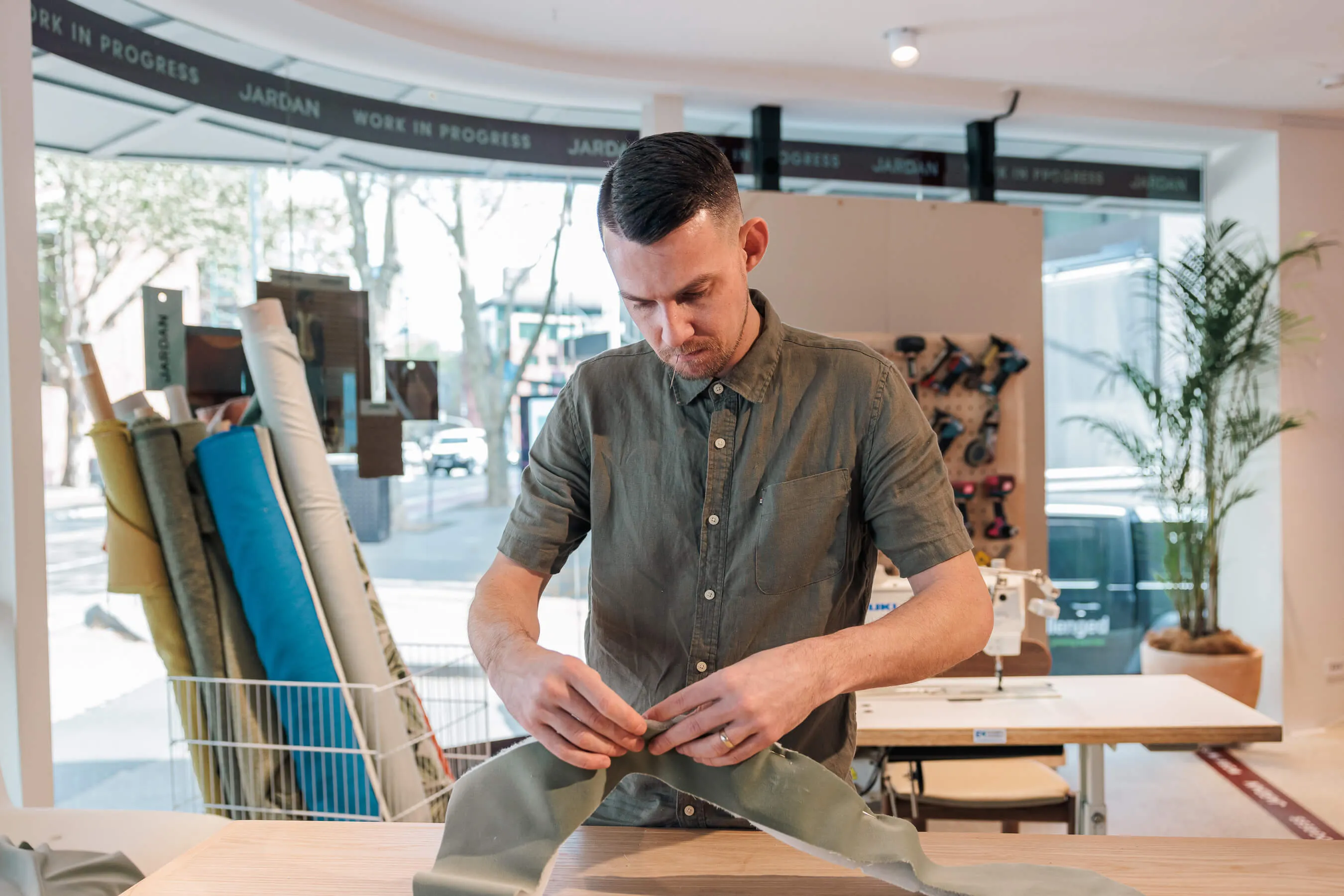 Saturday In Design 2024: Jardan Furniture showcased sustainable craftsmanship with live upholstery, design talks, and new product launches, highlighting innovation and contemporary aesthetics | EDG Studios, view 27 of 28