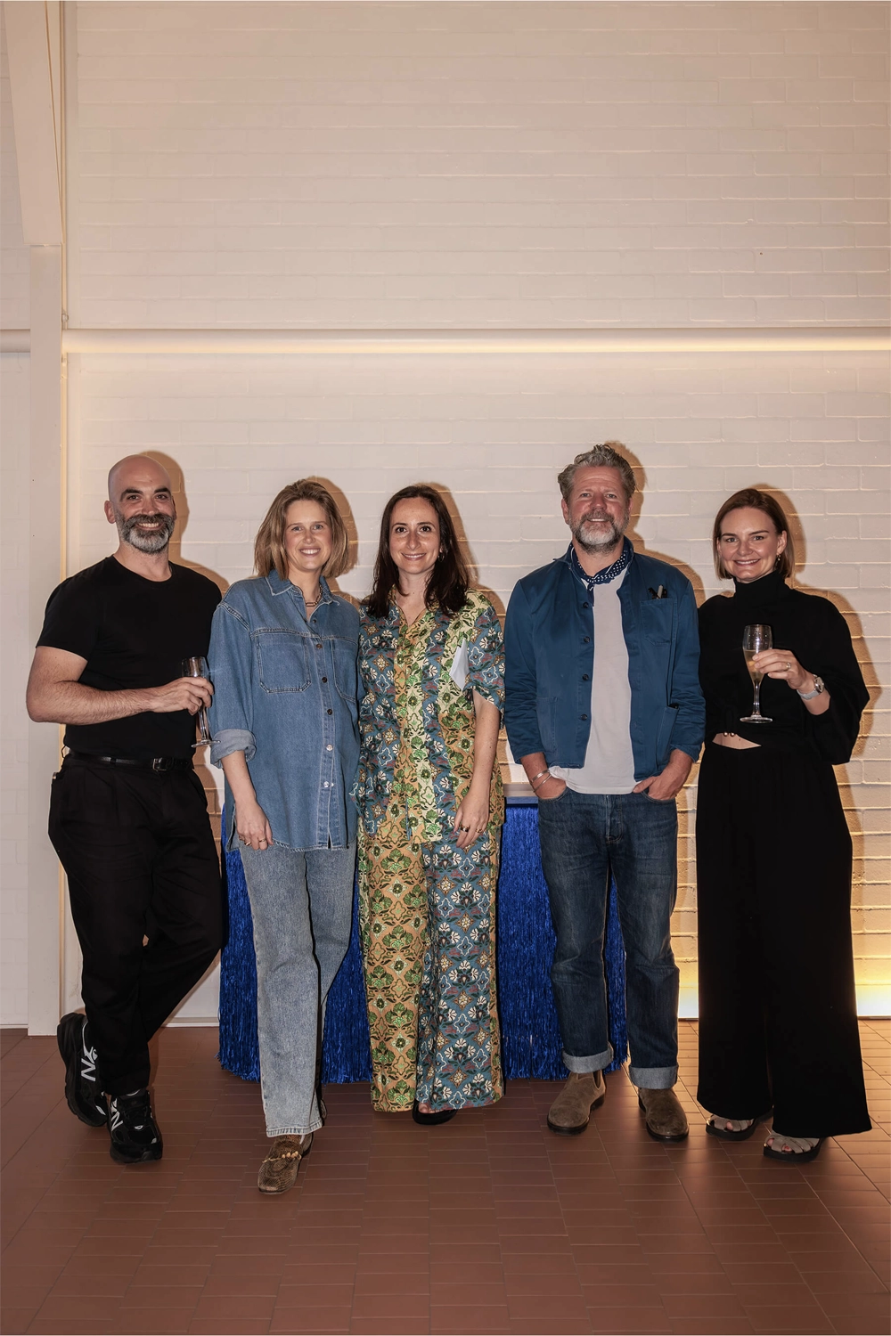 Guest speakers Tim Ross, Eliza Gosse, Nasim Koerting, and DBT co-founders Nicholas Karlovasitis and Sarah Gibson pose together post-panel at the “I’ll Be Happy When” event.