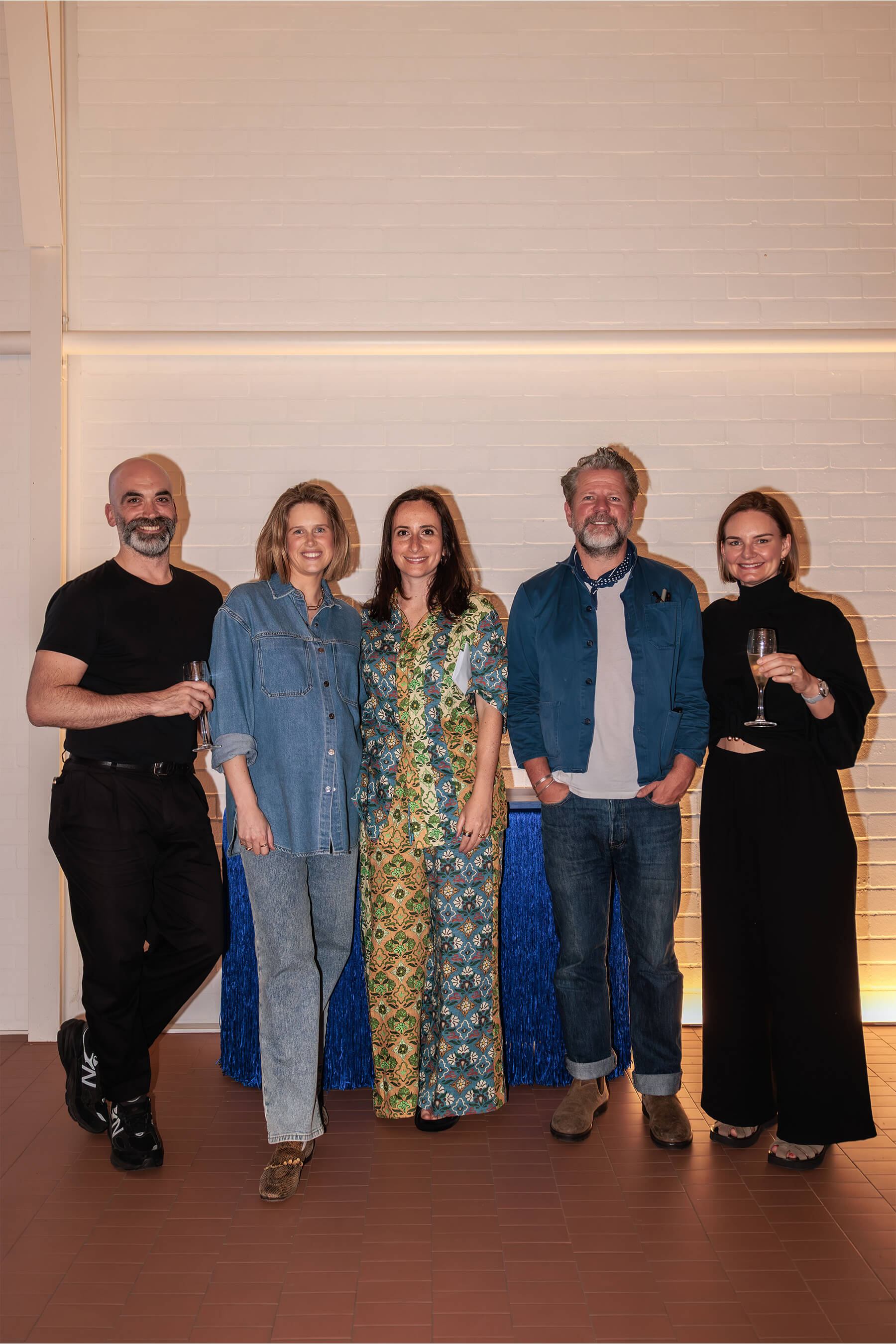 Guest speakers Tim Ross, Eliza Gosse, Nasim Koerting, and DBT co-founders Nicholas Karlovasitis and Sarah Gibson pose together post-panel at the “I’ll Be Happy When” event.