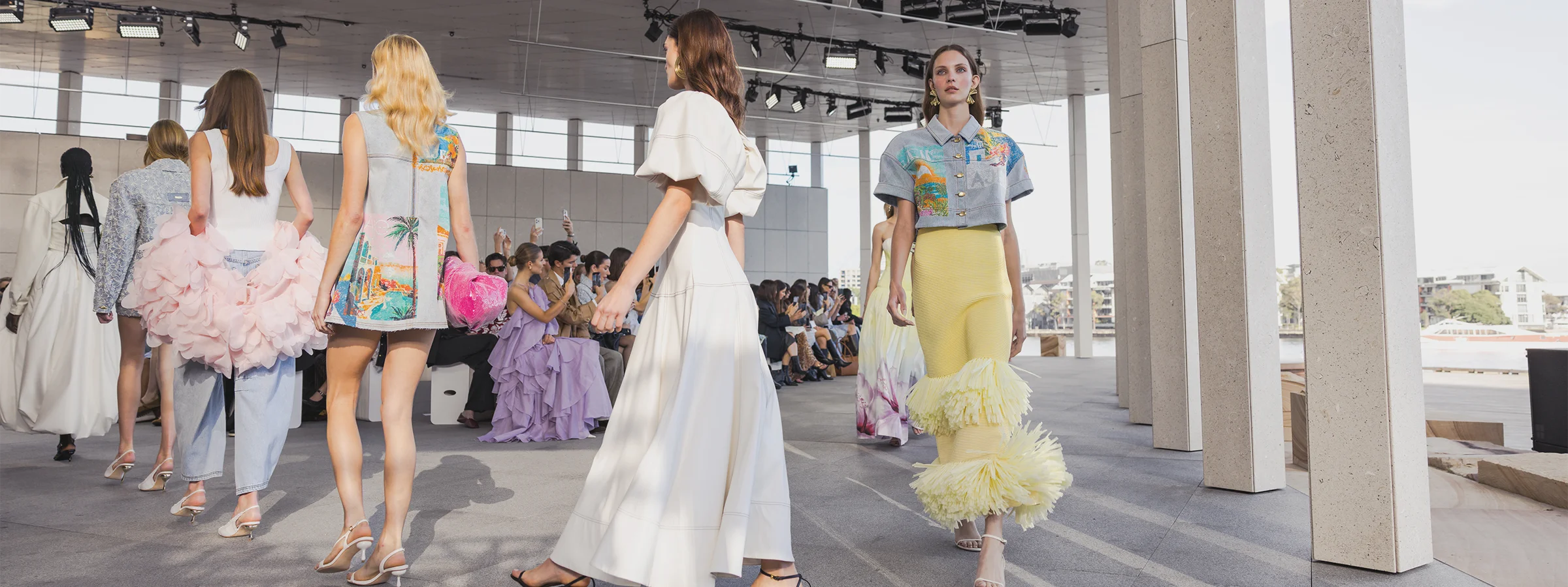 Fashion photography from Australian Fashion Week for Aje. 'Impression' Runway Show 2025 featuring models on the runway, captured by EDG Studios Sydney