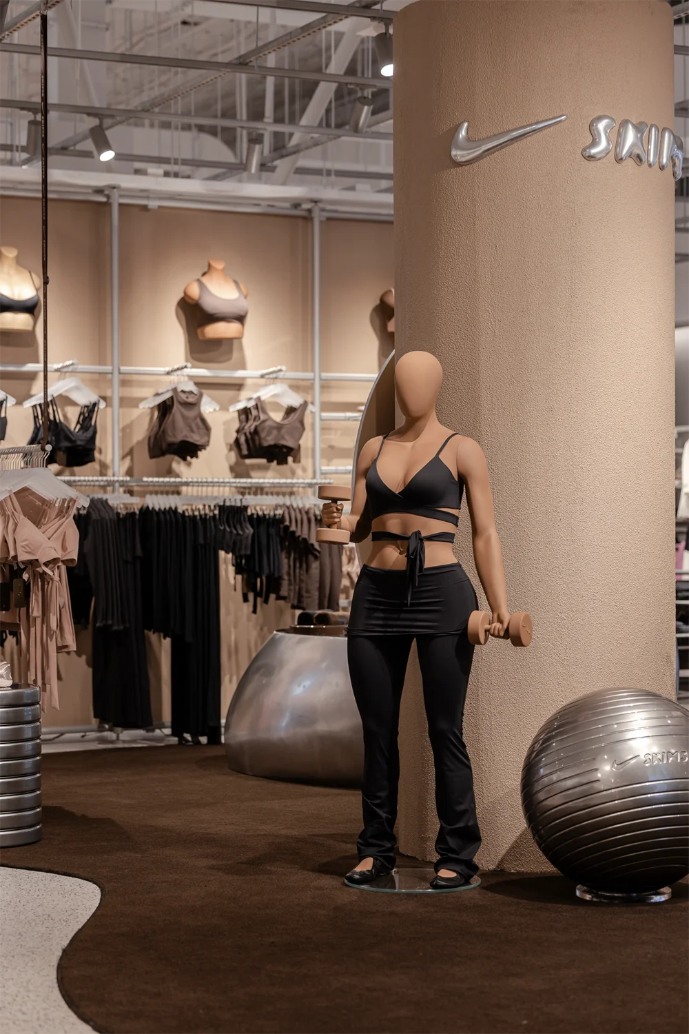 NikeSKIMS retail displays at the Chatswood global launch, photographed by EDG Studios.