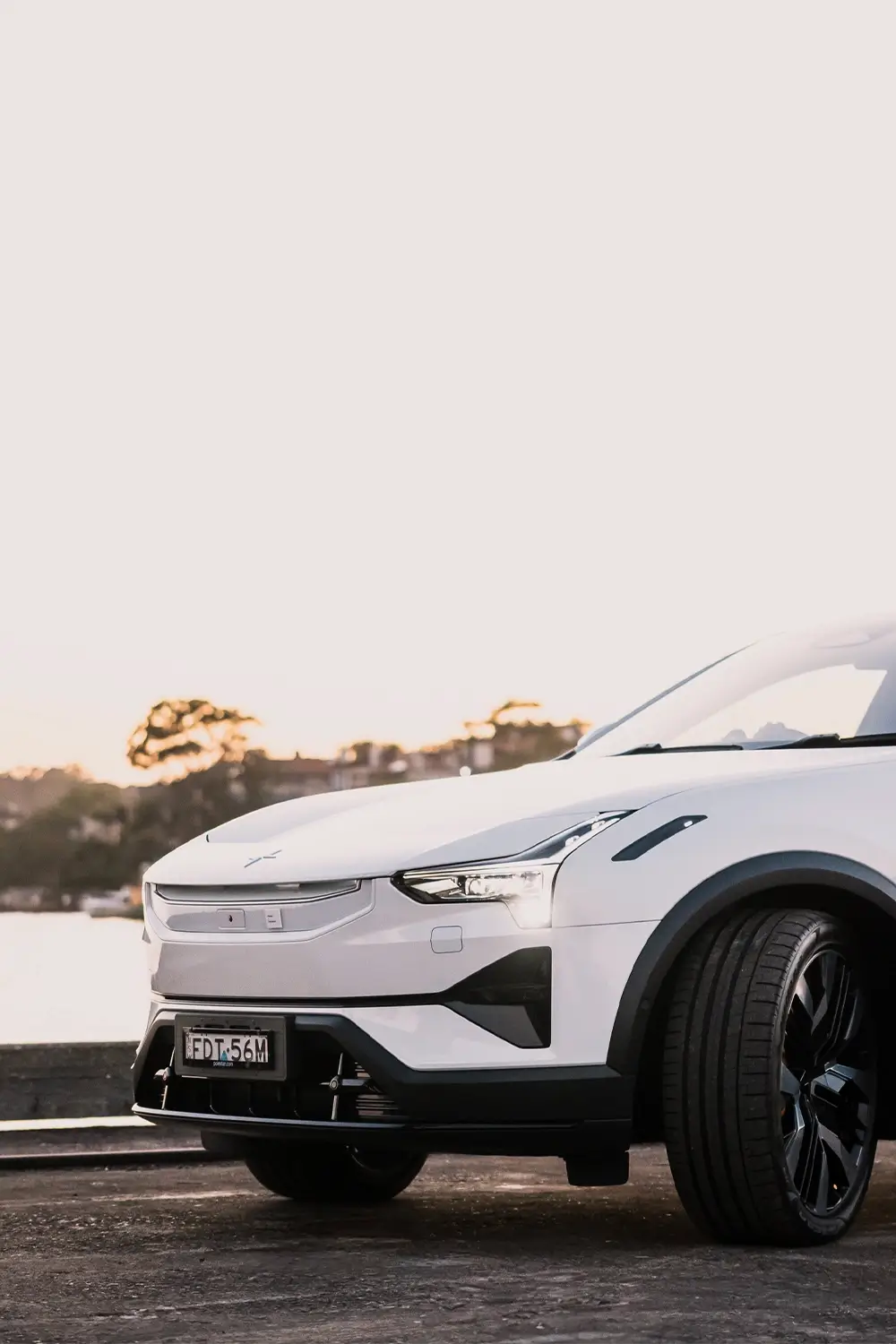 Polestar and Candela collaboration captured at Sydney Harbour Concours d’Elegance, featuring the Candela C-8 Polestar edition electric hydrofoil boat alongside Polestar vehicles, photographed by EDG Studios.