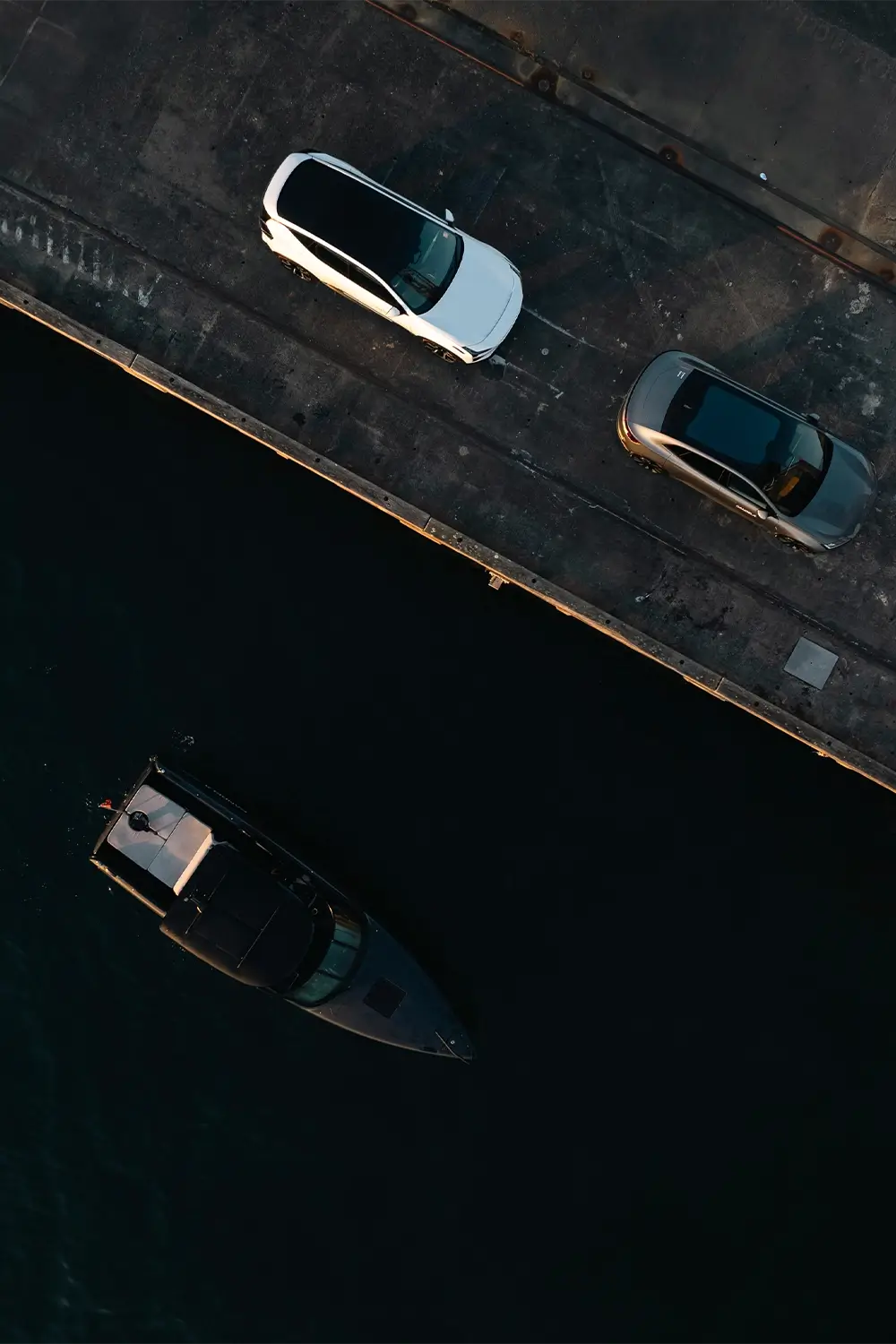 Polestar and Candela collaboration captured at Sydney Harbour Concours d’Elegance, featuring the Candela C-8 Polestar edition electric hydrofoil boat alongside Polestar vehicles, photographed by EDG Studios.