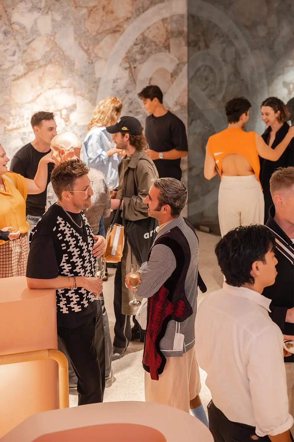 Jardan Furniture x Henry Holland ceramic collection launch at Jardan Sydney showroom, Paddington, featuring Nerikomi tableware and showroom event atmosphere, photographed by EDG Studios.