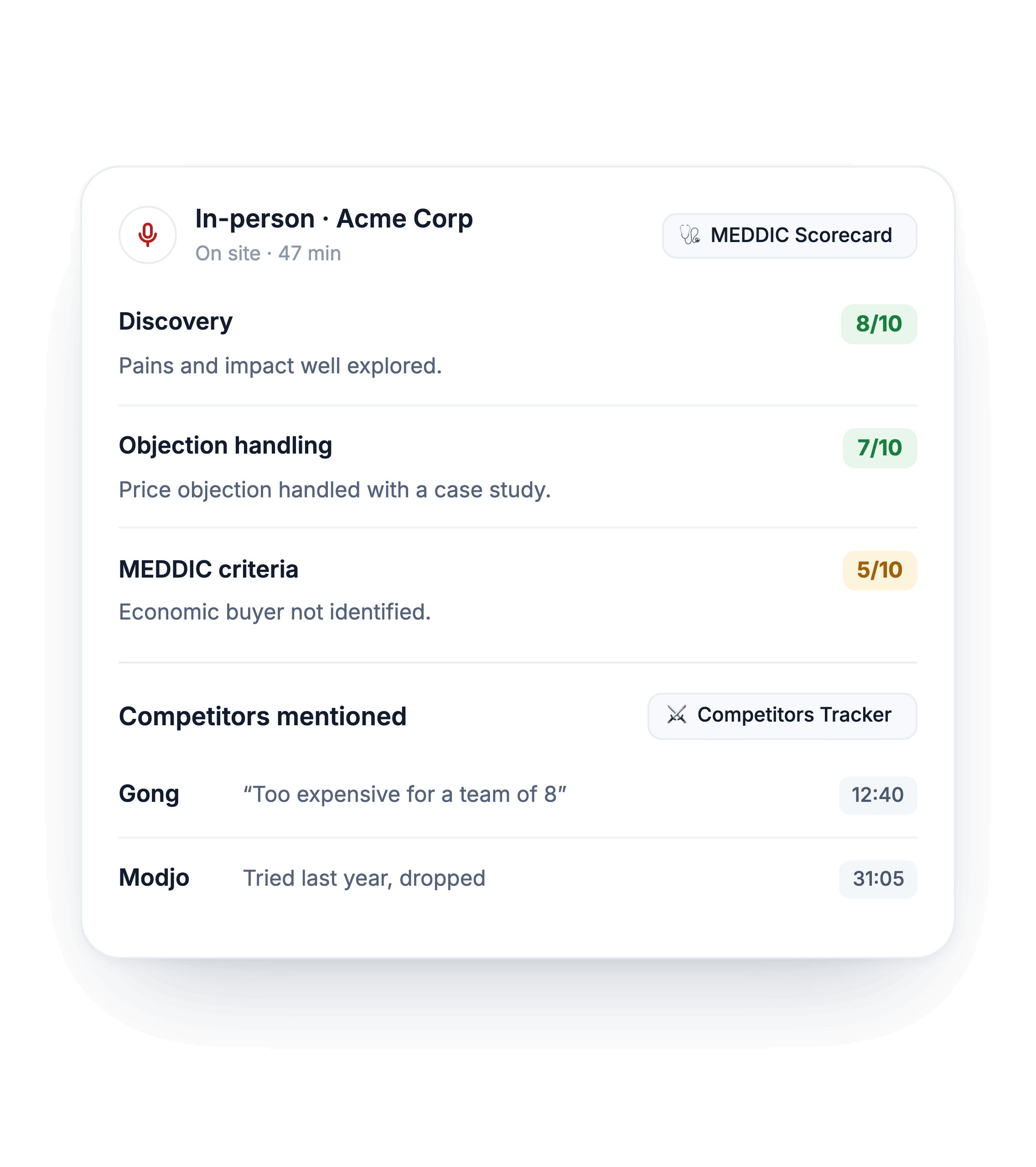 In-person meeting recorder