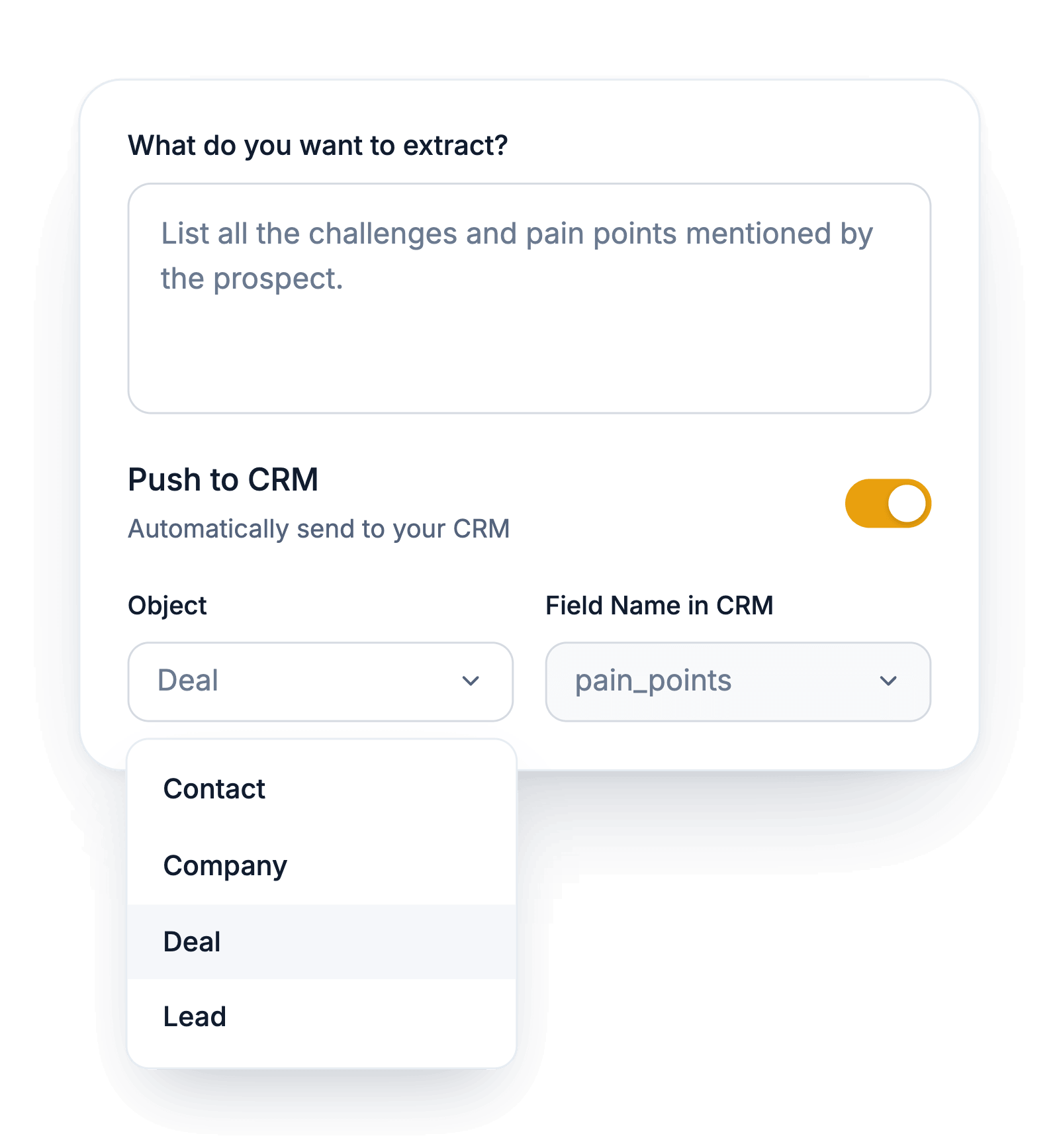 CRM autofill via AI agents