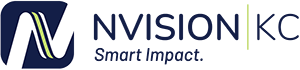 NivisionKC logo in dark navy, lime green and white