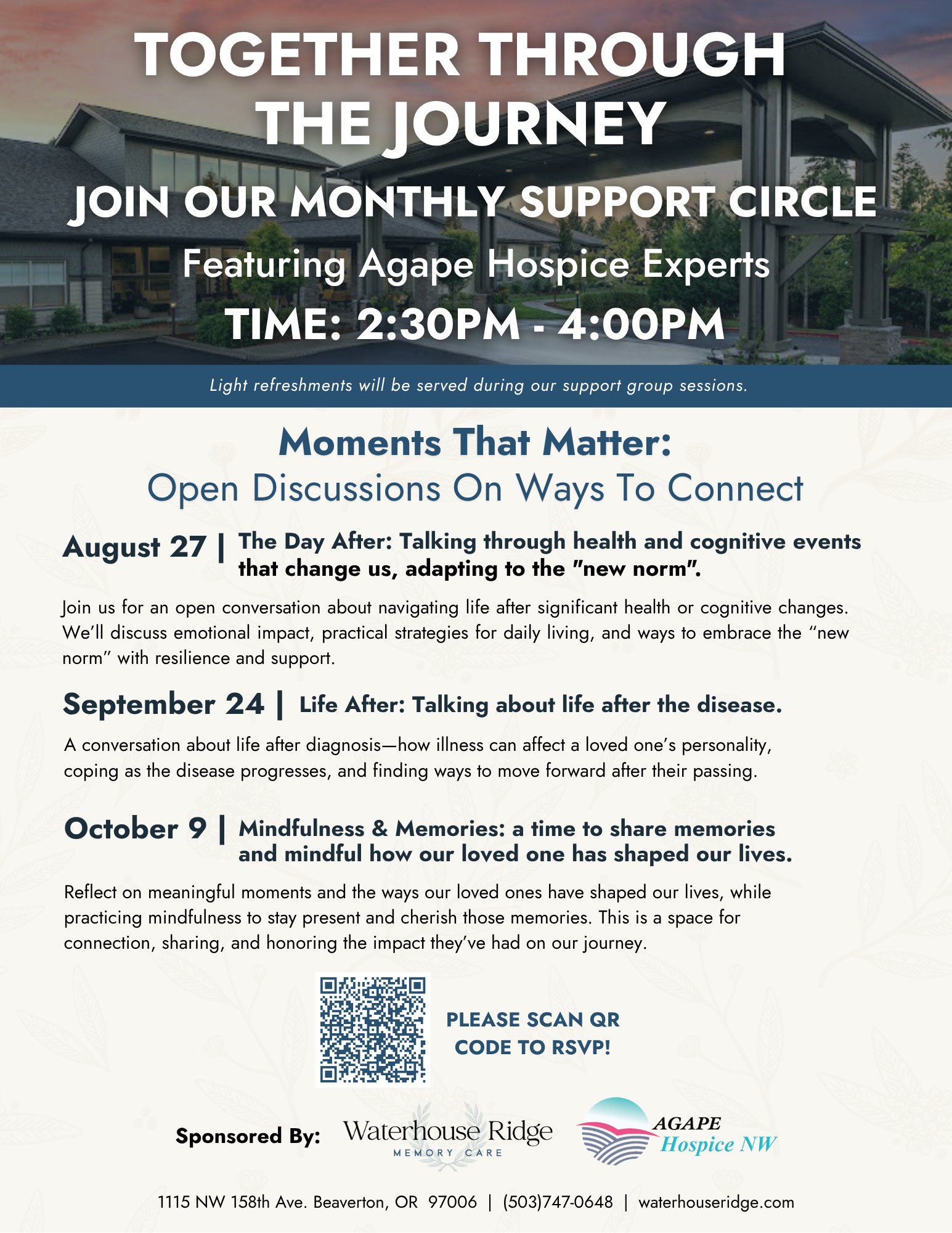 Speaker Series at Waterhouse Ridge