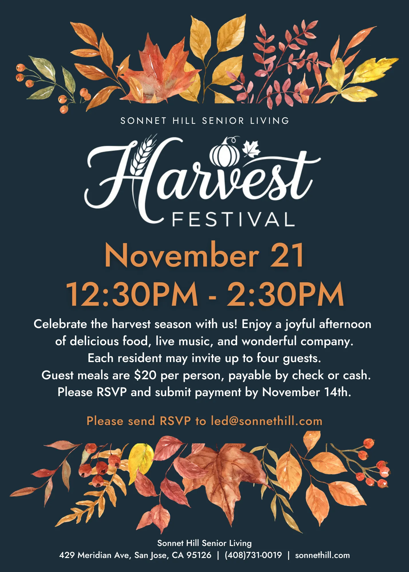 Thanksgiving at Sonnet Hill Senior Living