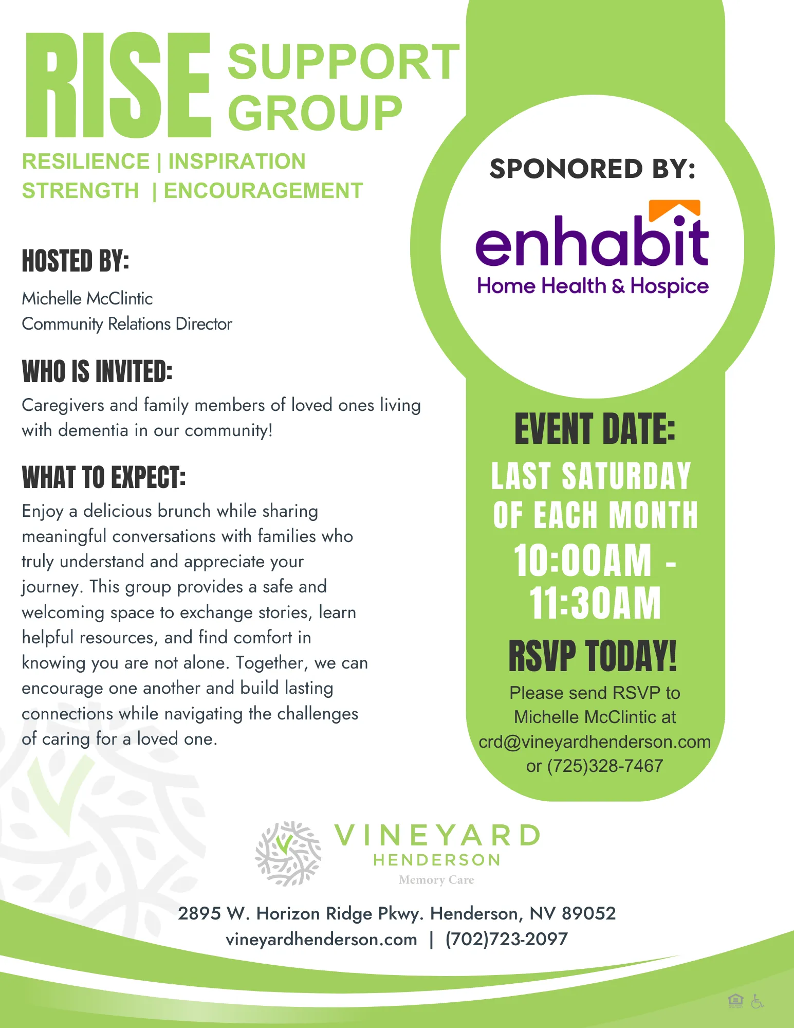 Vineyard Henderson Memory Care Support Group
