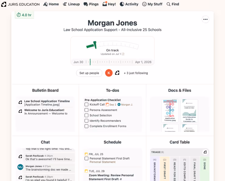 Image of Inspira Advantage's student dashboard home page