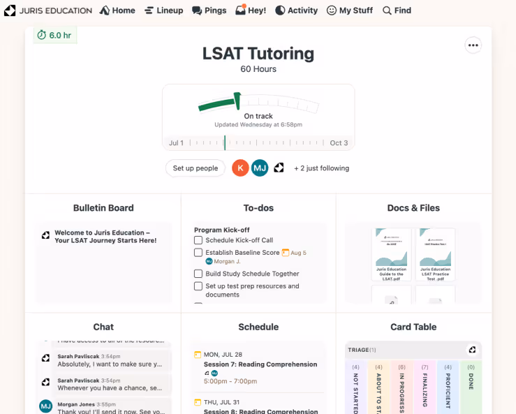 Image of Inspira Advantage's student dashboard home page
