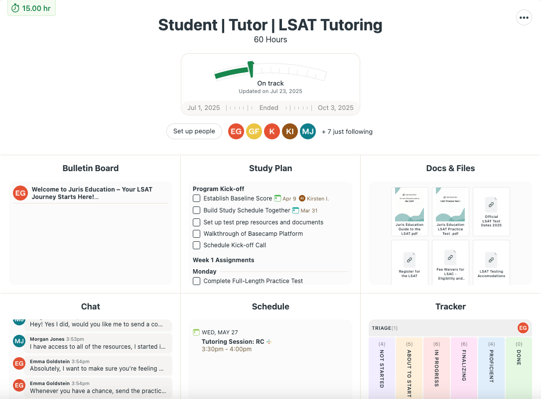 Image of Inspira Advantage's student dashboard home page