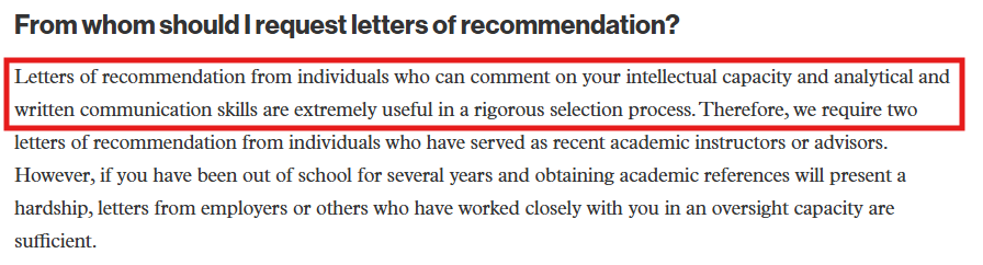 University of Pennsylvania Carey Law School letters of recommendation
