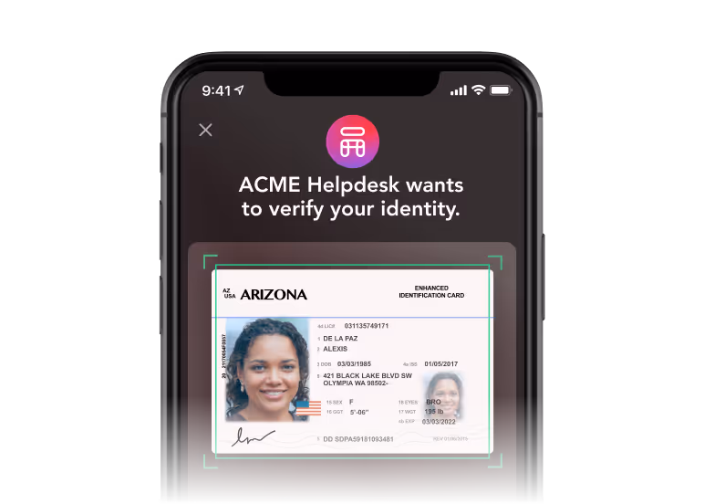 Image of someone scanning their driver's license
