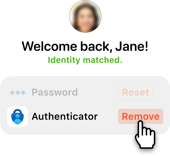 A browser window configuring a user flow for verifying identity to continue