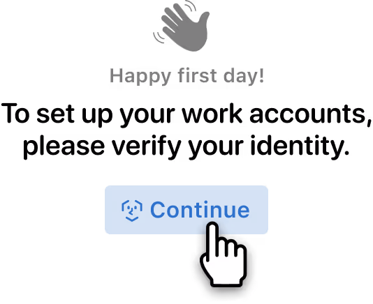 A browser window configuring a user flow for verifying identity to continue