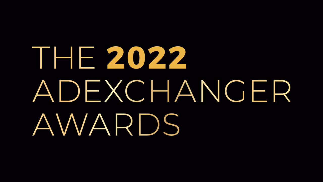 The Adexchanger awards logo on a black background.