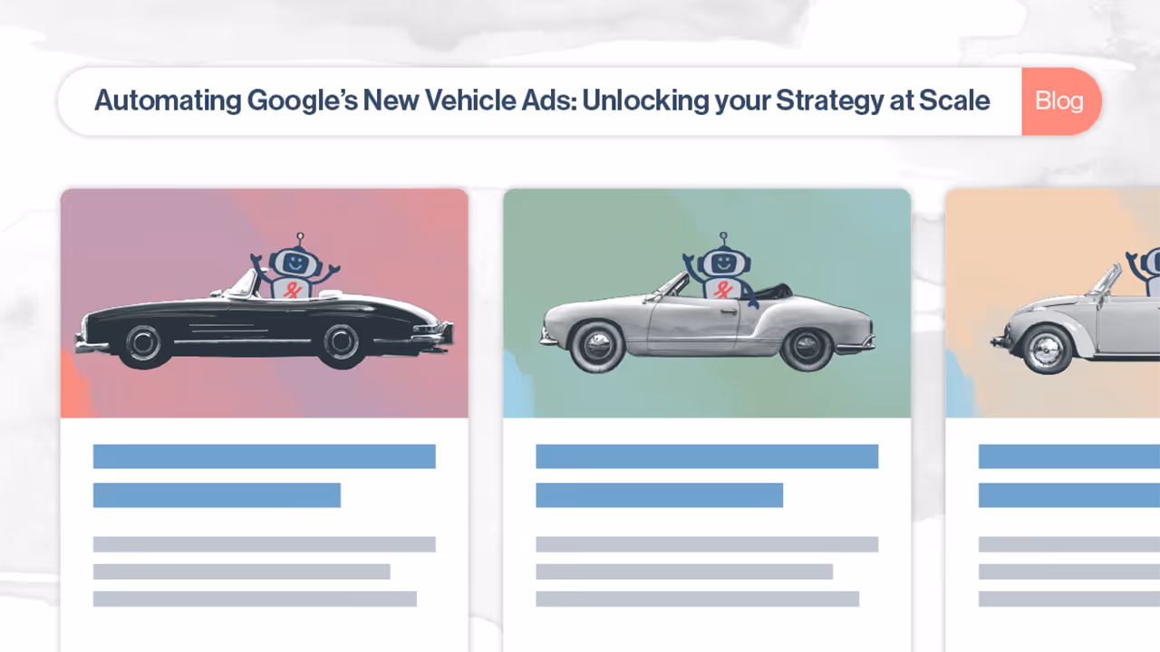 Image of a series of Google Vehicle Ads