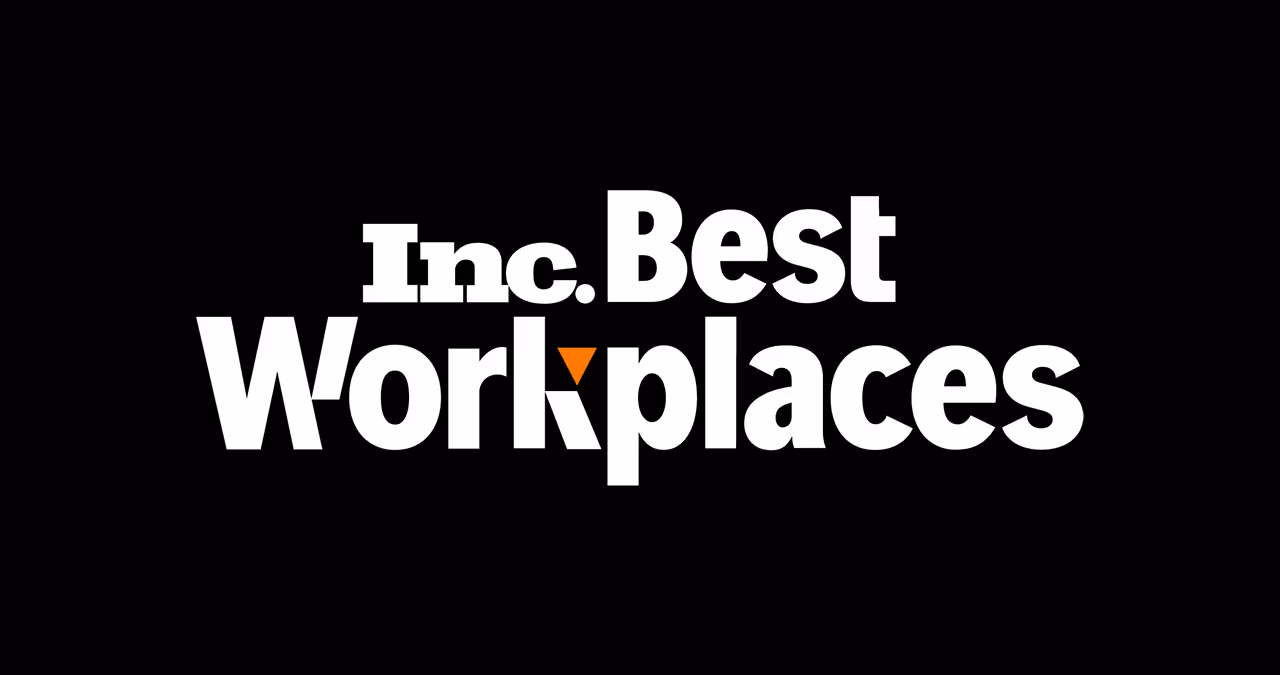 A black background with the words Inc Best Workplaces on it.
