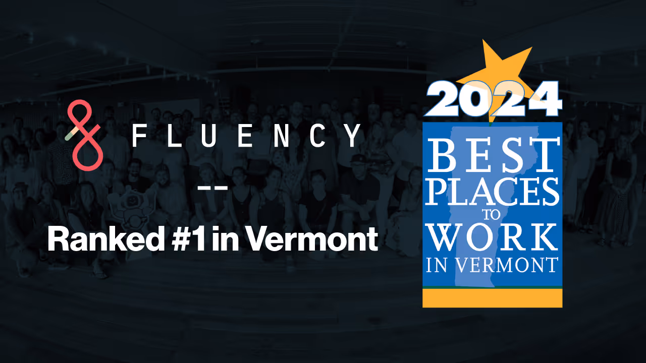 Fluency Logo and Best Places to work logo 