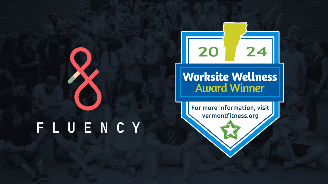 Fluency logo with Vermont Governors Excellence Award Logo 