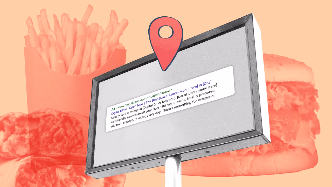 Ad in a sign for local targeting