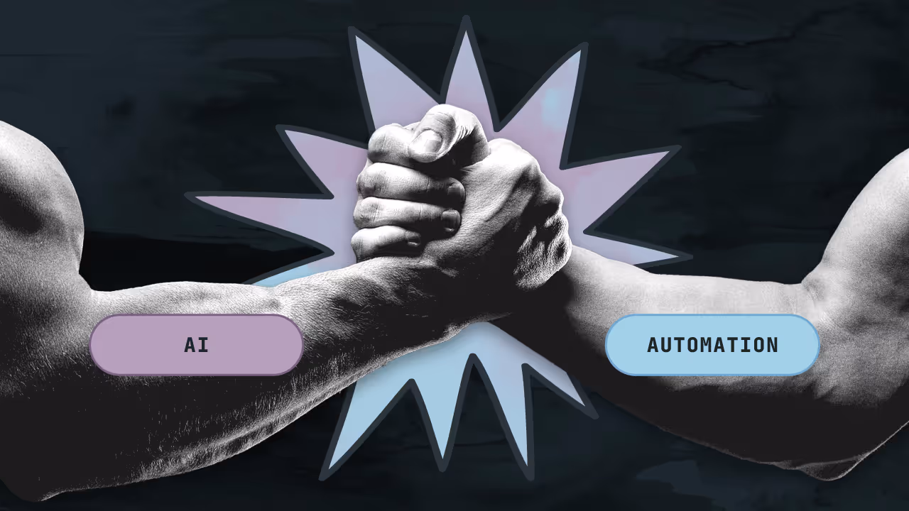 AI and Automation shaking hands
