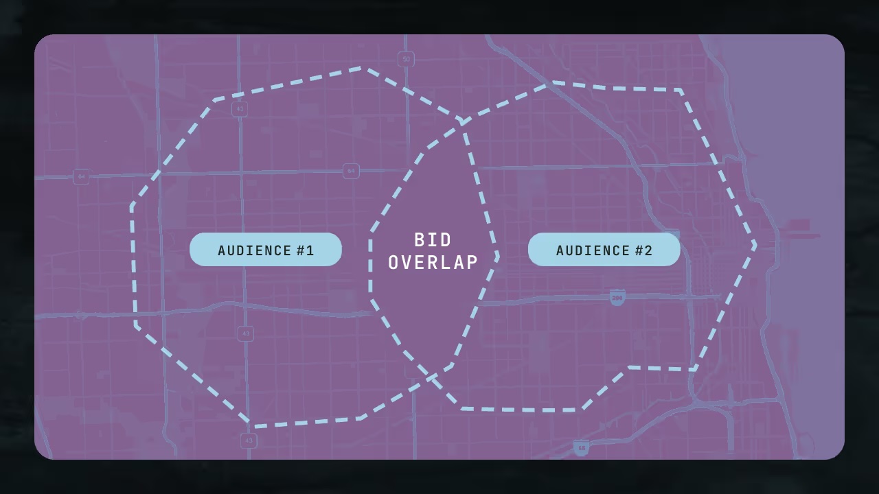 audience overlap on a map