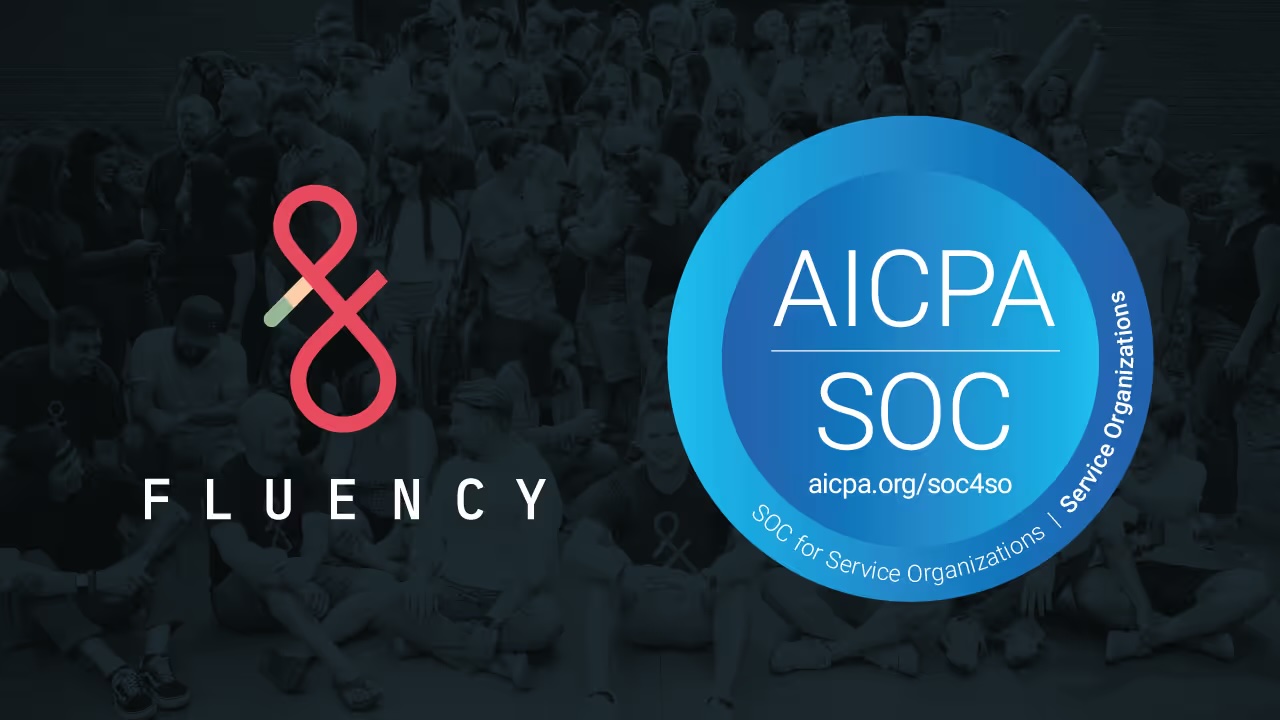 Fluency Logo with Soc2 badge