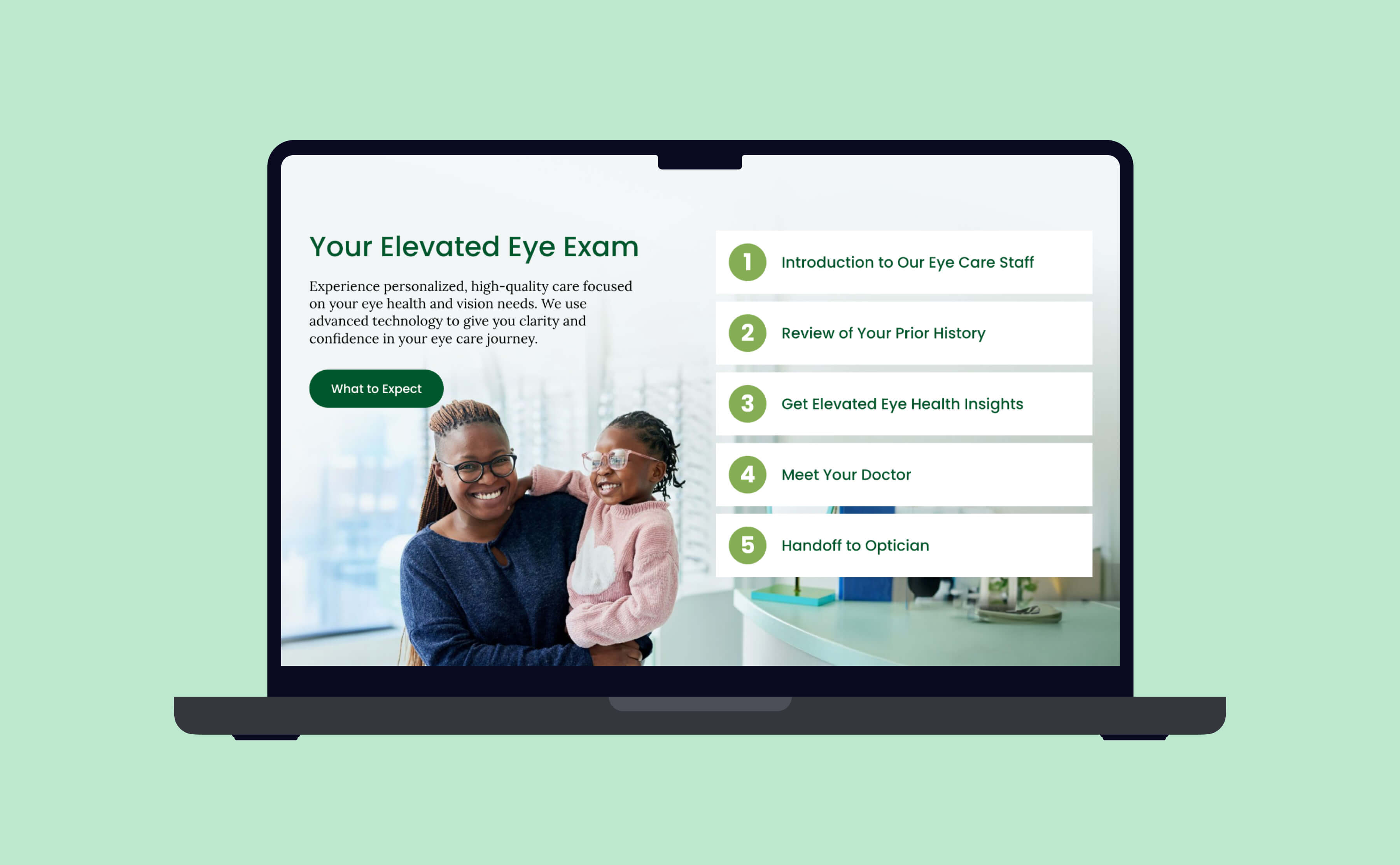 Screen allowing users to self-identify