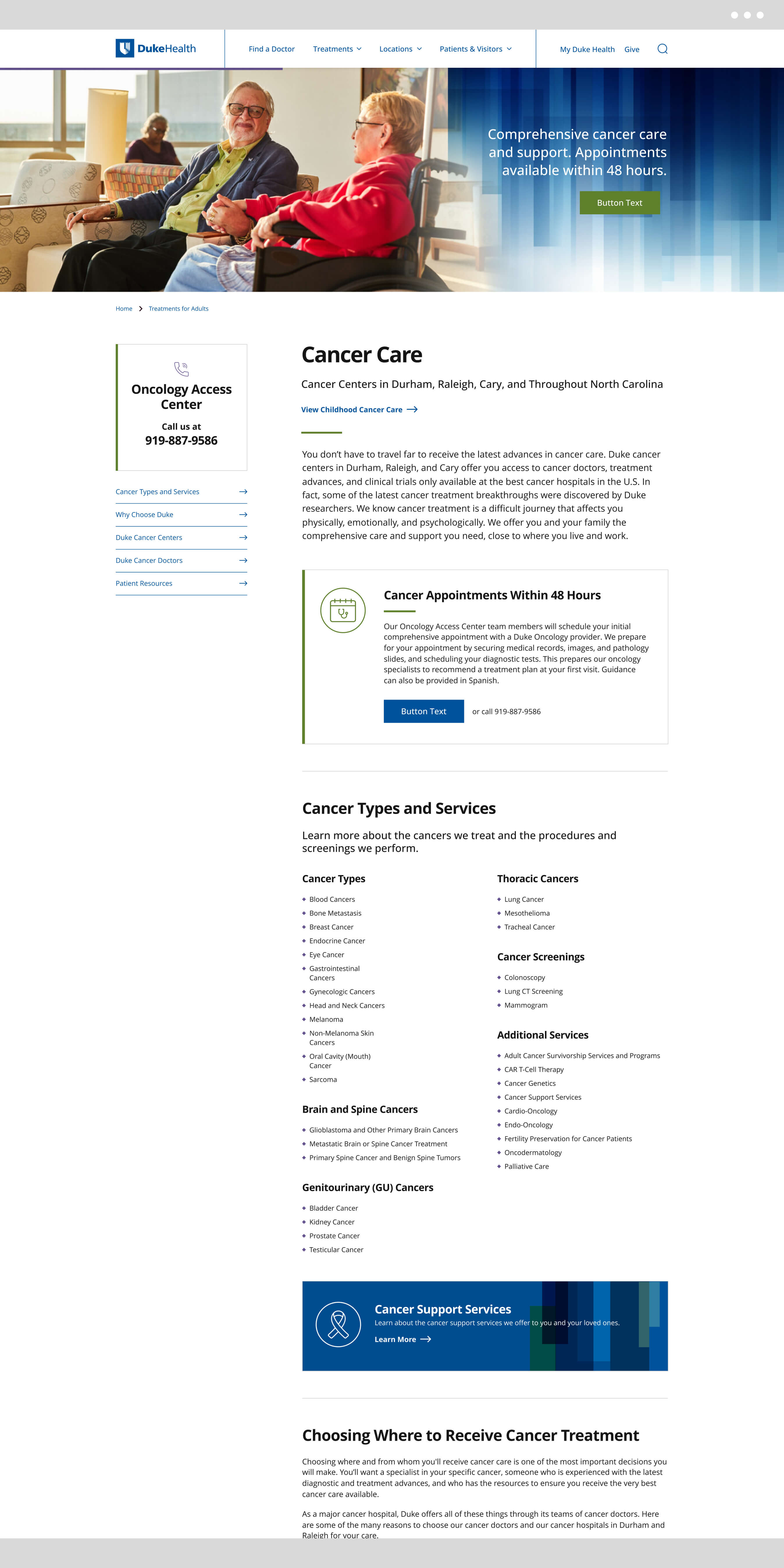 Treatment page template