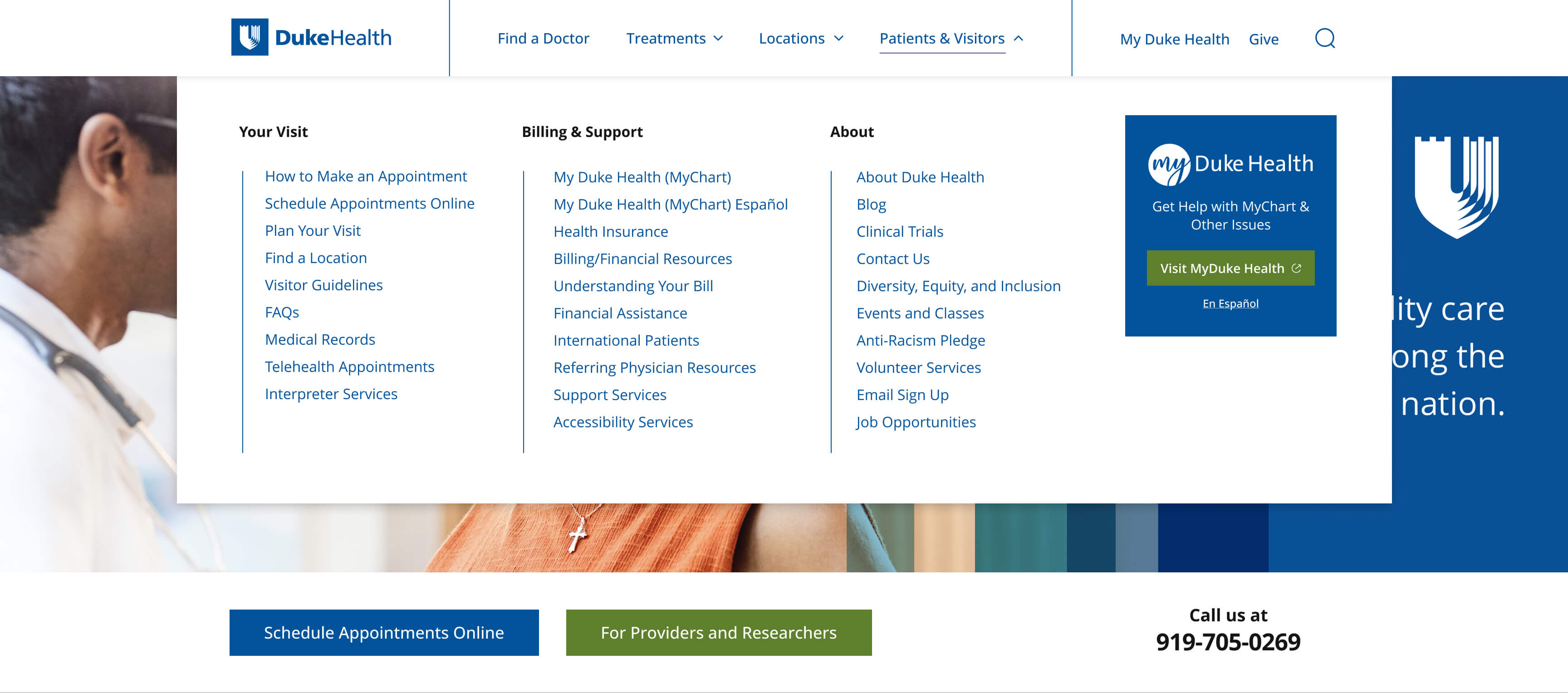 Site header and menu