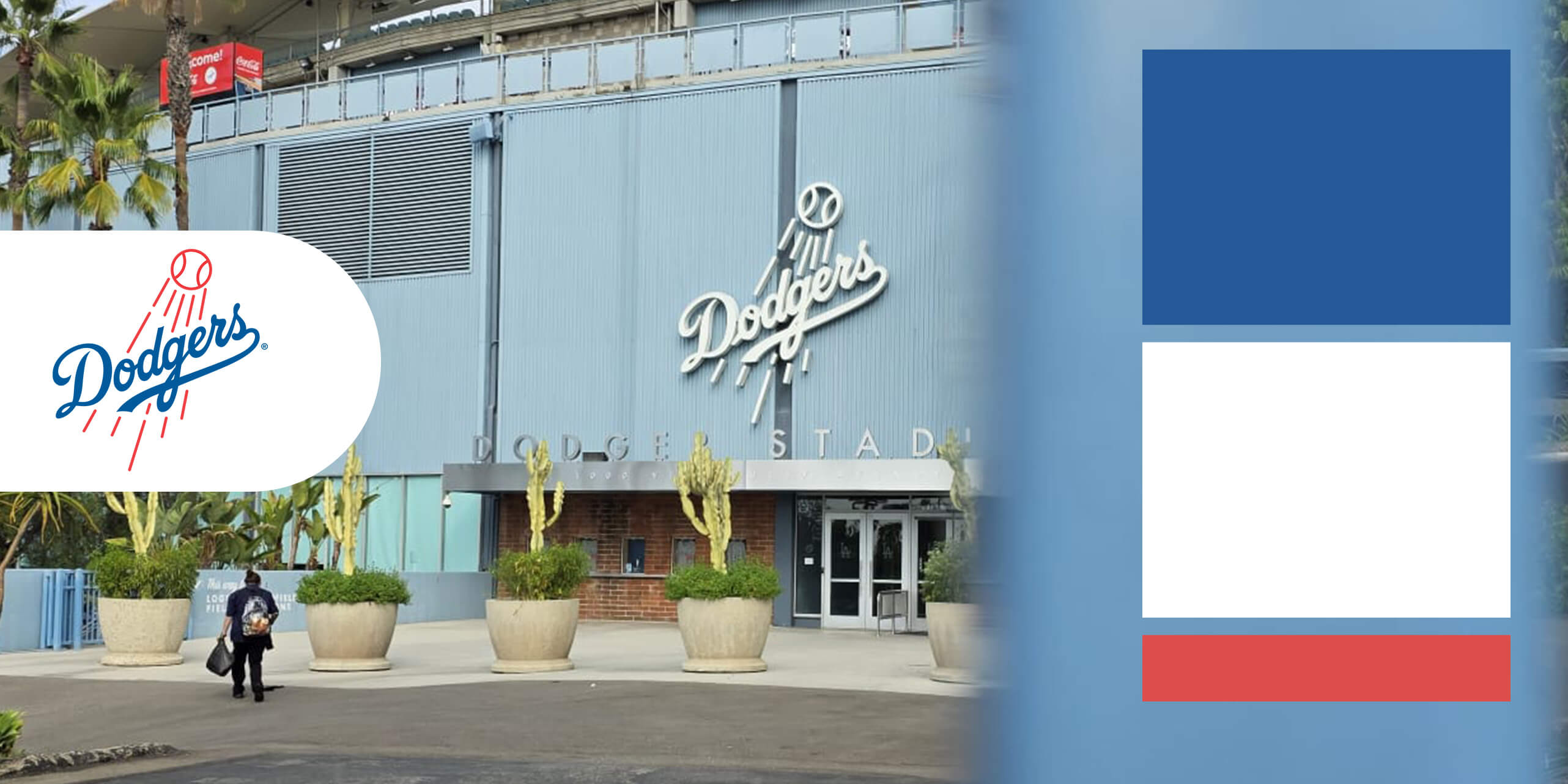 Dodgers Stadium und Brand Farben