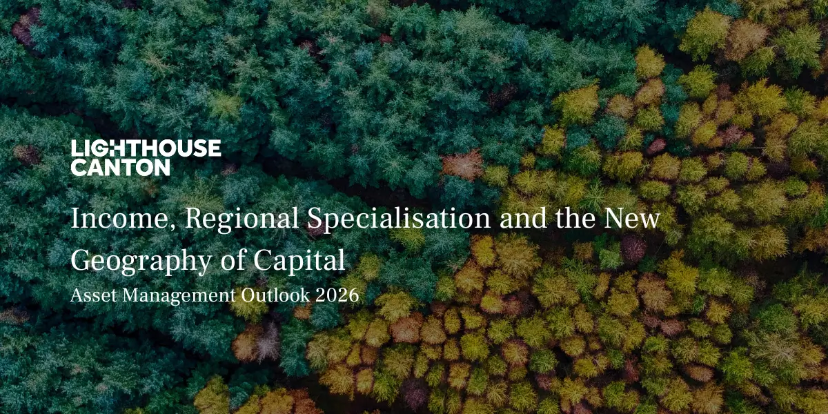 Lighthouse Canton header image: Canopy of evergreen trees.