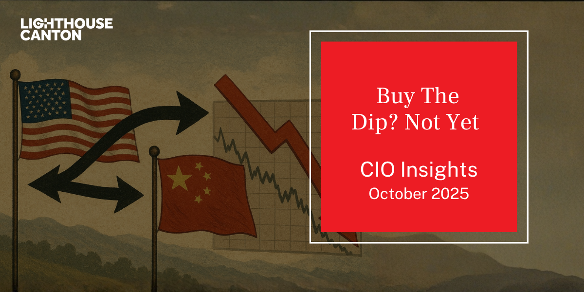 US and China flags with a downward trending line chart.