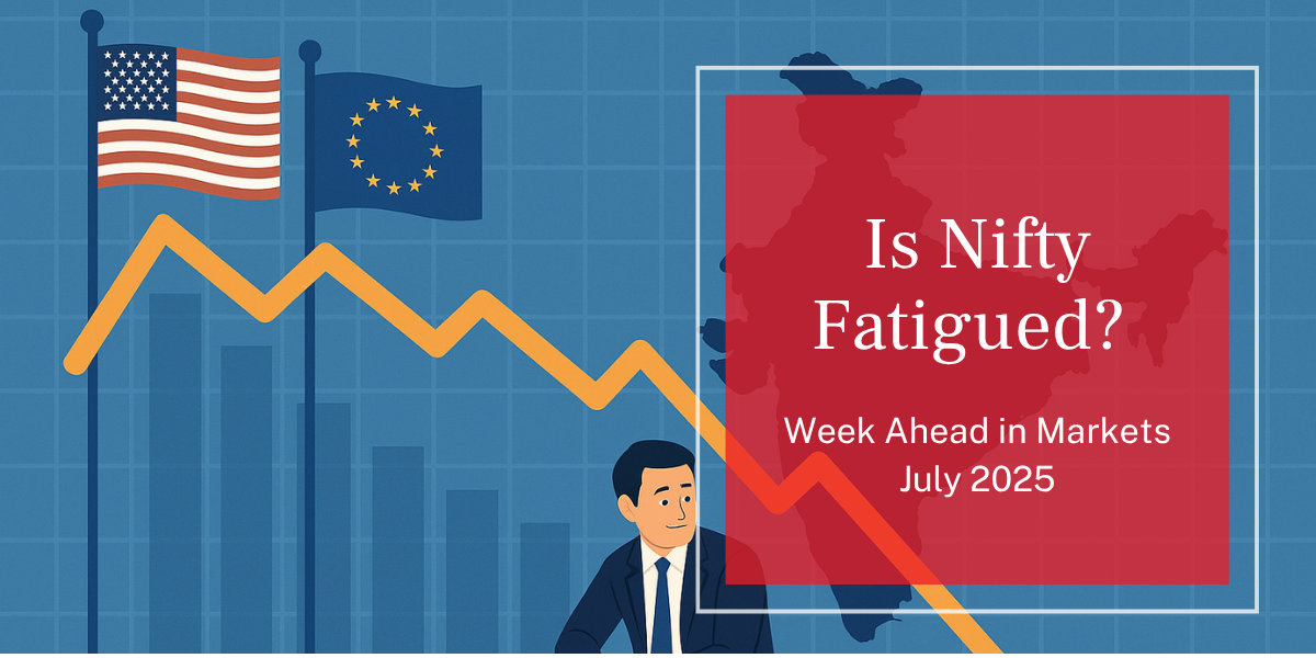 Falling graph and American flag with a man in a suit.