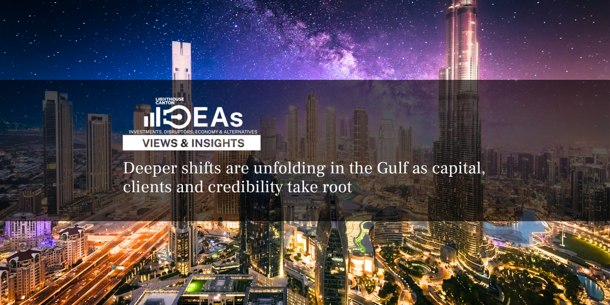 Lighthouse Canton skyline at night.