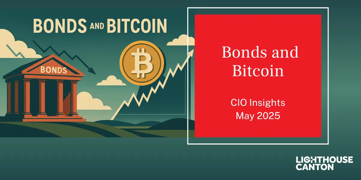 Lighthouse Canton logo and Bitcoin graphic.