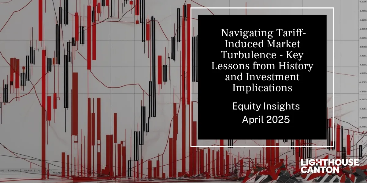 Stock chart displaying fluctuating market data, indicating tariff-induced turbulence.