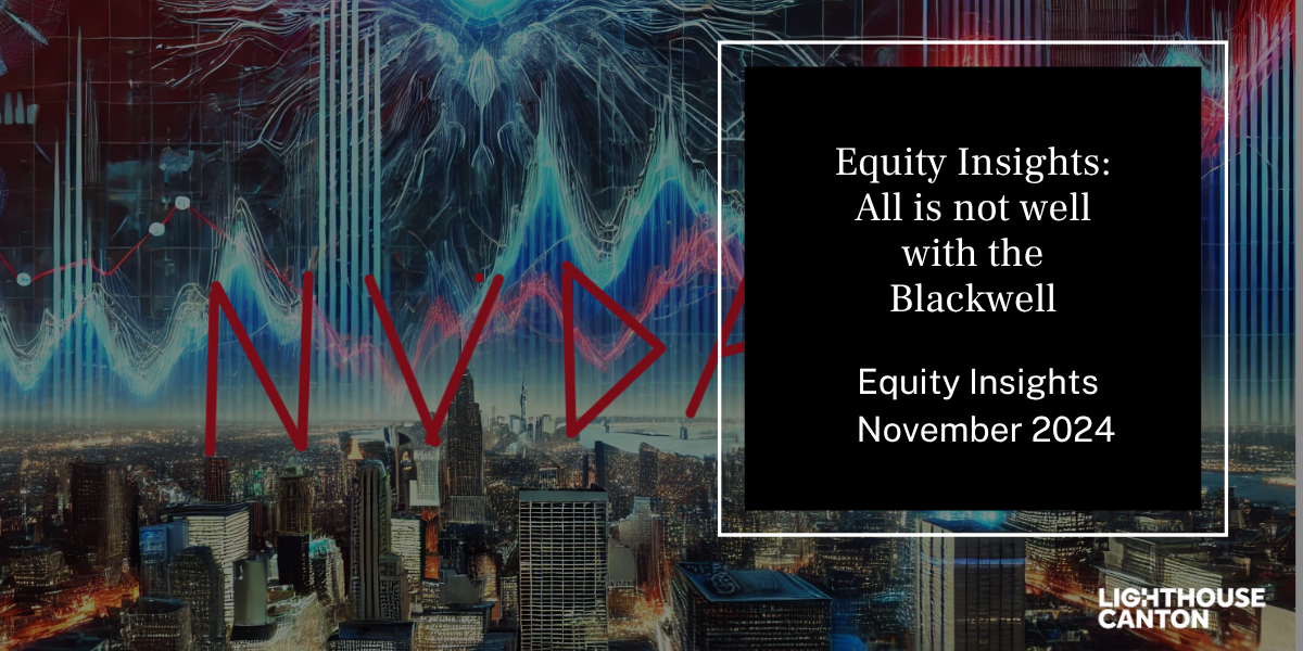 City skyline with a dynamic, fluctuating graph overlay.