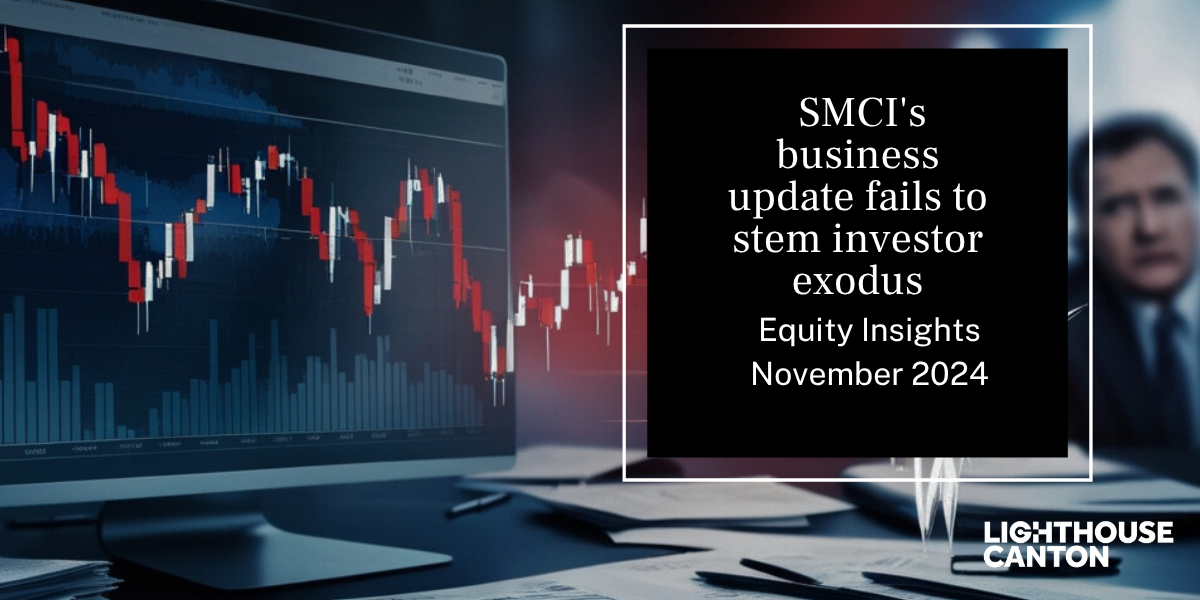 Bar chart showing declining investment trends for SMCI.