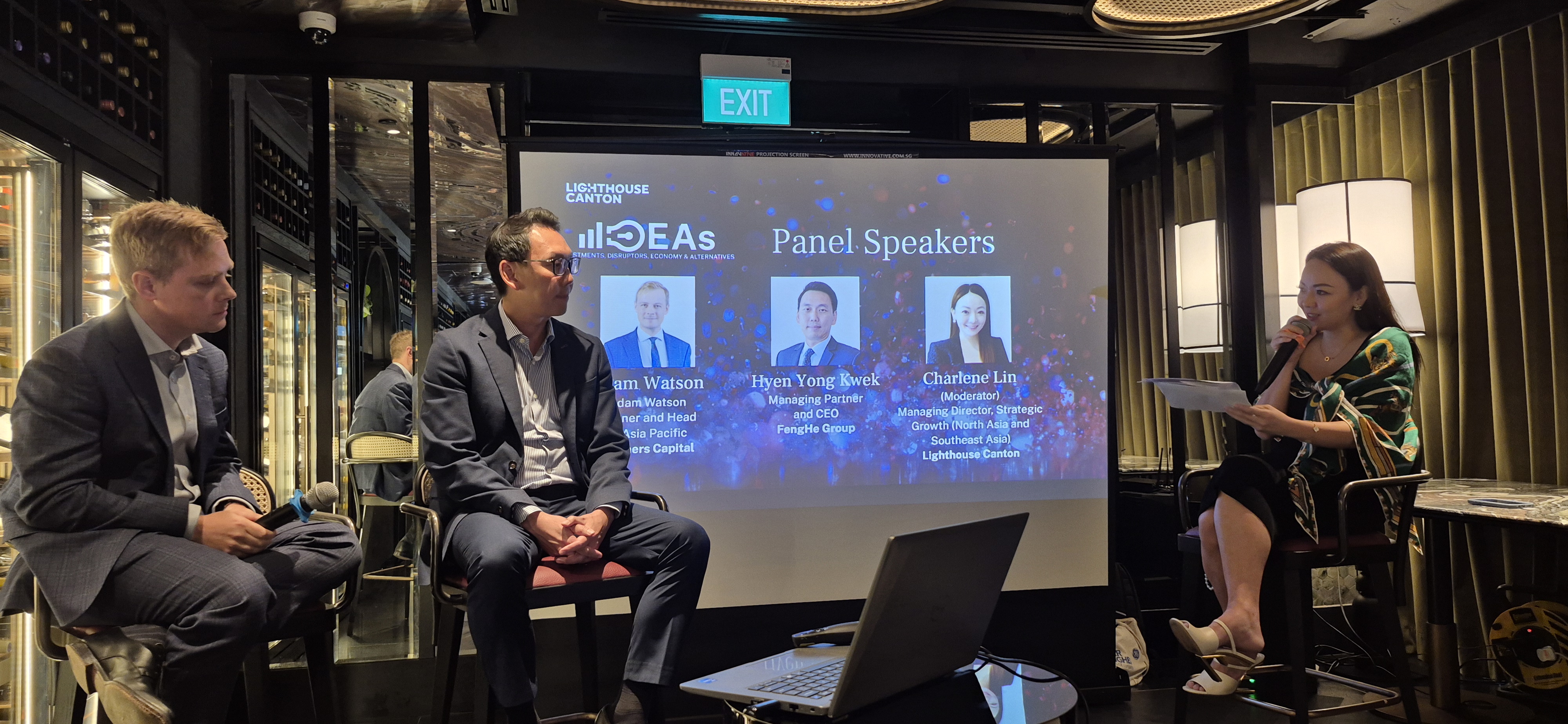 Hyen Yong Kwek and Charlene Lin, panelists in a Lighthouse Canton event.