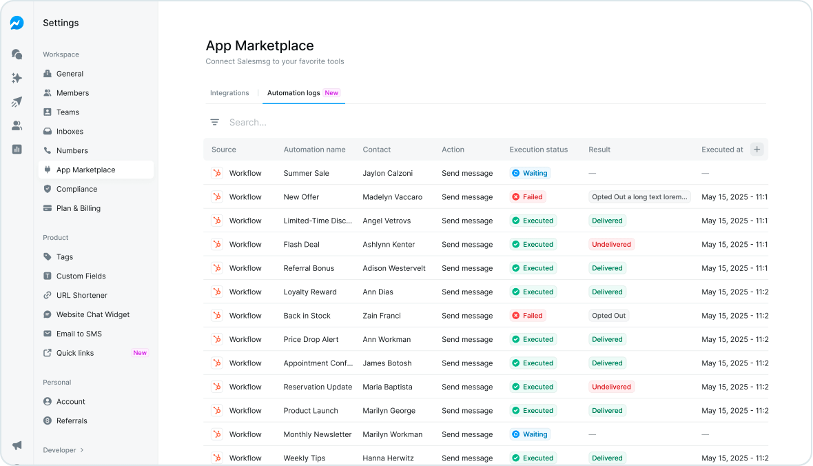 Track Every HubSpot SMS Workflow with Full Visibility