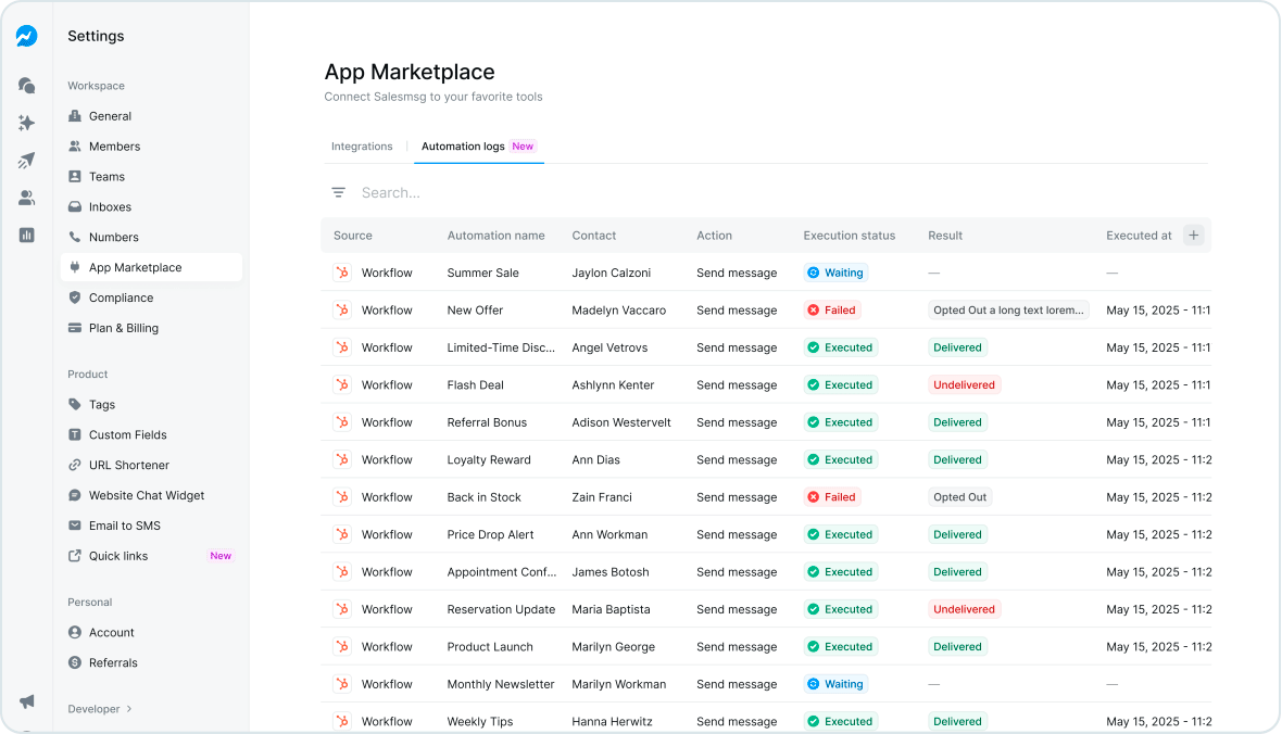Track Every HubSpot SMS Workflow with Full Visibility