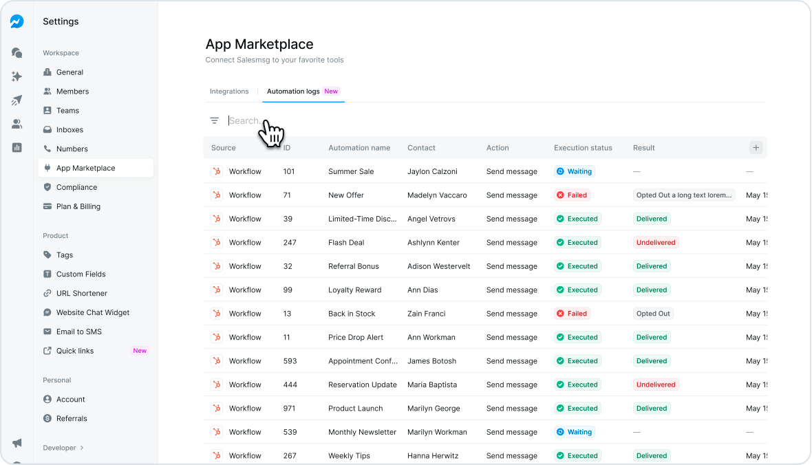 Track Every HubSpot SMS Workflow with Full Visibility