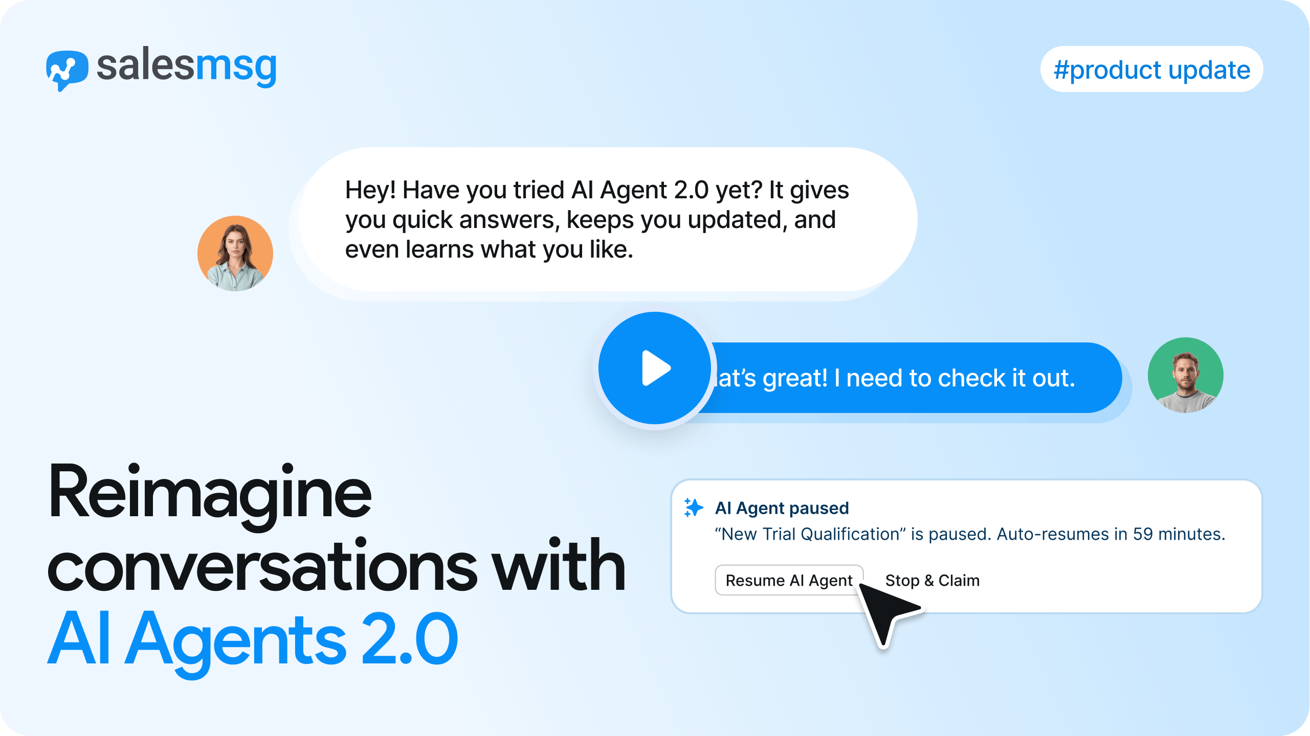 Explore Salesmsg AI Agents 2.0 with new tools for Broadcast replies, Inbox automation, flexible enrollment, and pause or resume controls. Build faster, smarter, and more natural conversations that drive results.